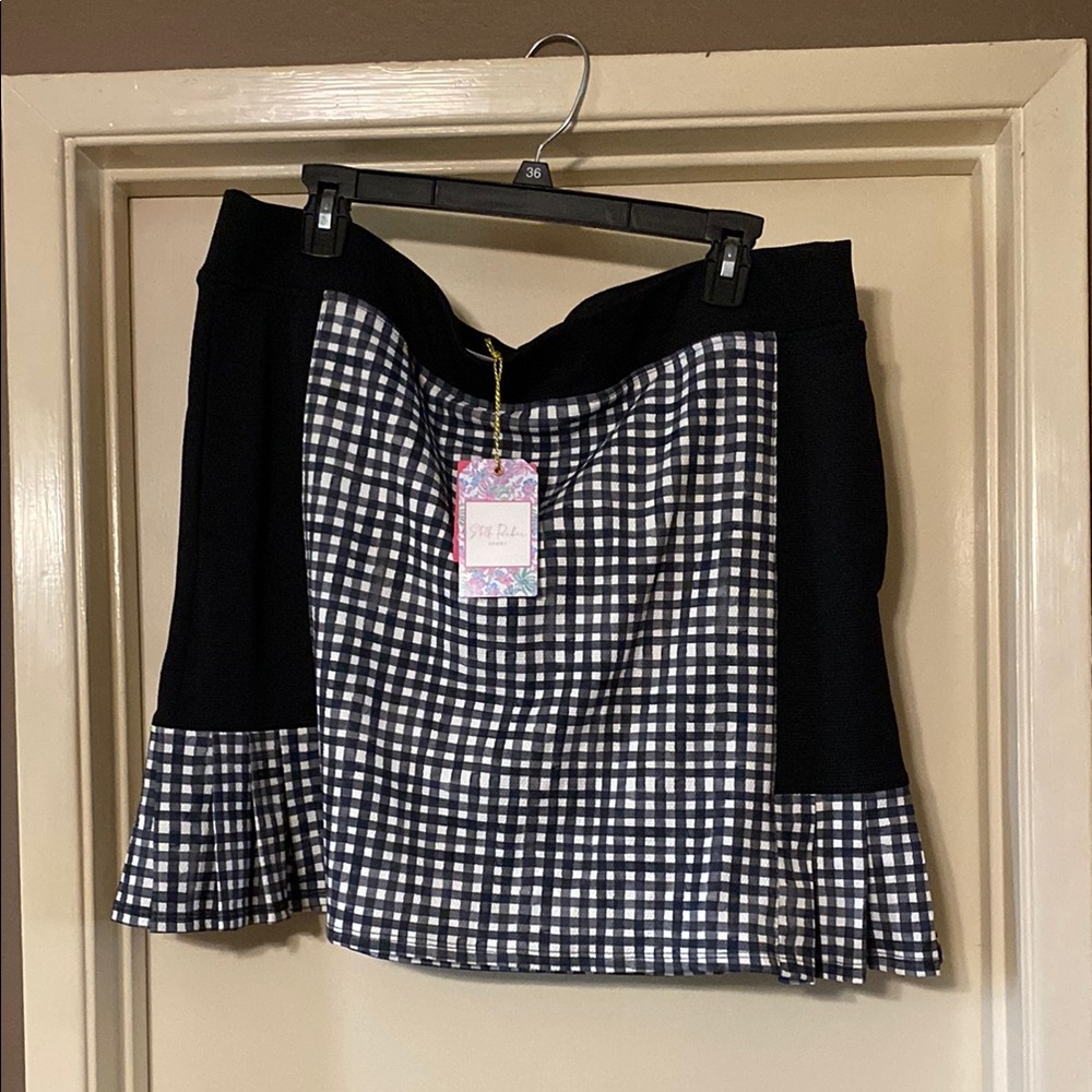 Black and White Checkered Skirt